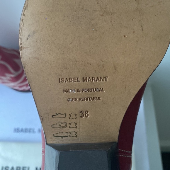 Brand new Isabel Marant red and white leather boots size 7 - Picture 8 of 9